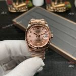 Swiss Rolex Datejust 31mm Rose Gold Salmon Watch 2236 Movement
